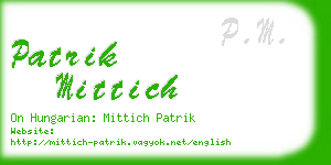 patrik mittich business card